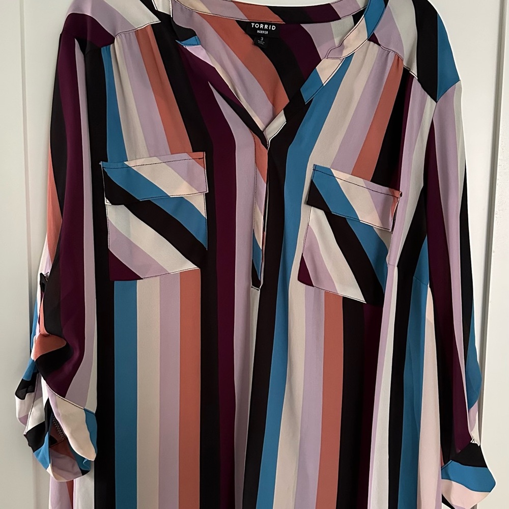 Torrid Women's Striped Multicolor Top
